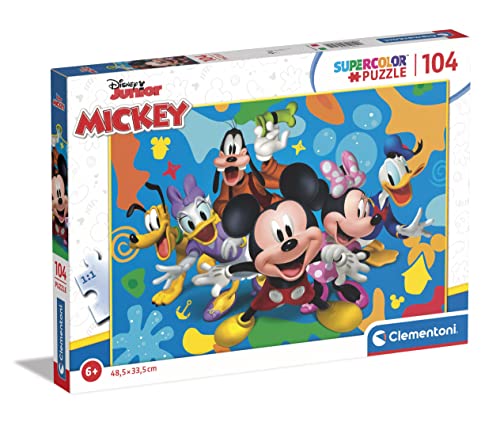 Clementoni Puzzle Infantil Super 104 Piezas Mickey y Sus Amigos-Desde 6 años (25745), Multicolor